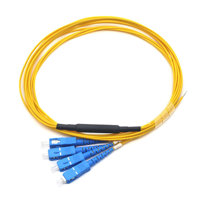 Geel UPC Glasvezel Patch Cord Pigtail 4 Core PVC Jacket