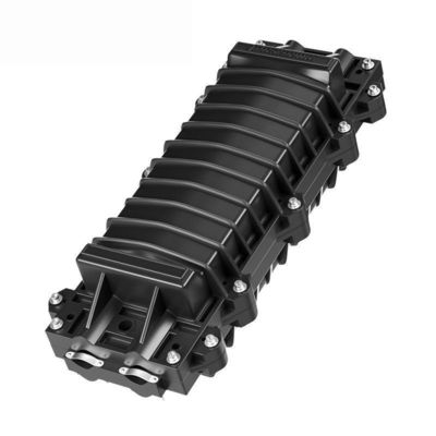 Buiten waterdichte glasvezel splice sluiting met 2 In 2 Out ports voor 24-48 kernen in PP en ABS materialen