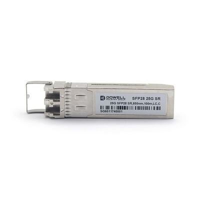 25G SR 850nm 100m SFP28 Optische Transceiver Module 25,78 Gbps Bitsnelheid voor Datacenter Netwerken