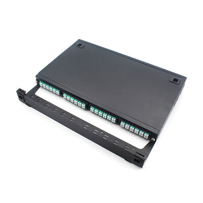 19 inch rackgemonteerd 1U hoogte MPO-LC 96 vezels vezelpatchpaneel voor datacenters met hoge dichtheid