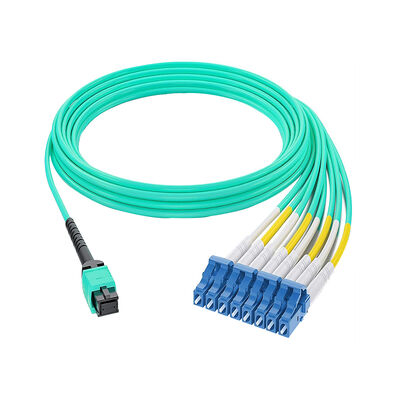 PVC Single Mode 8~24 vezels MPO naar LC glasvezel breakout kabel
