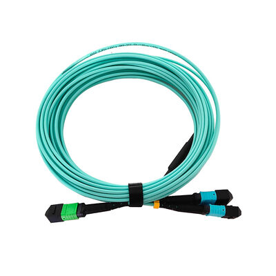 MTP/MPO naar MPO OM3/OM4/OM5 3,0 mm glasvezel kabel met 8 tot 44 vezels